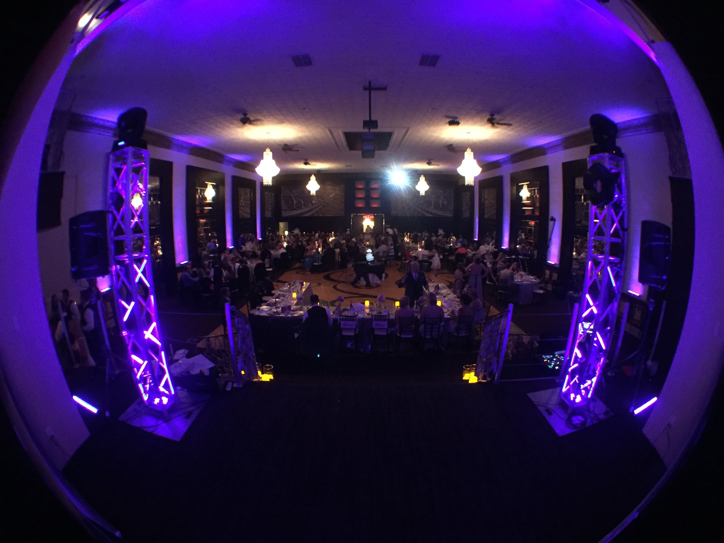 DJ uplighting at Allure