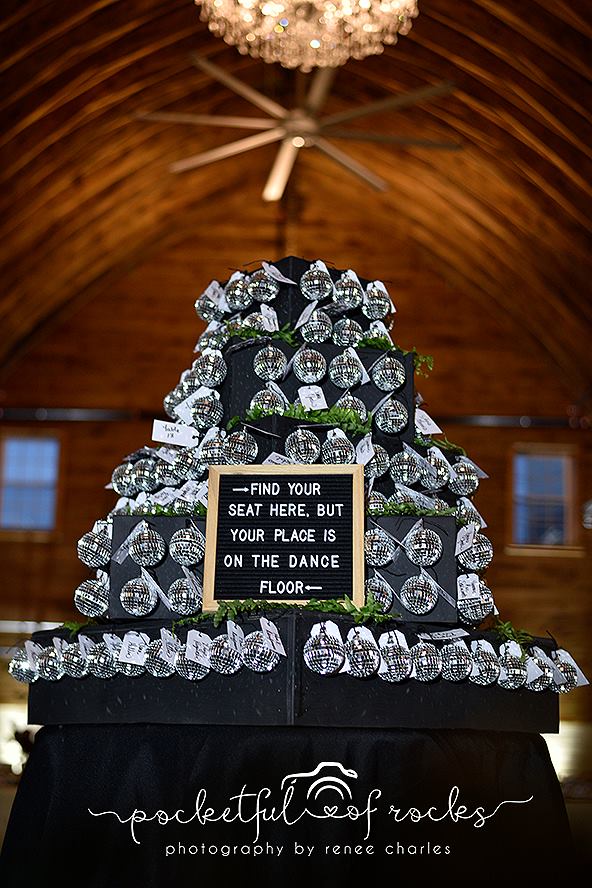 Disco Ball Wedding Place Cards