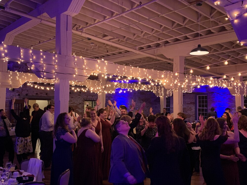 Wedding DJ with full dance floor in Goshen, IN