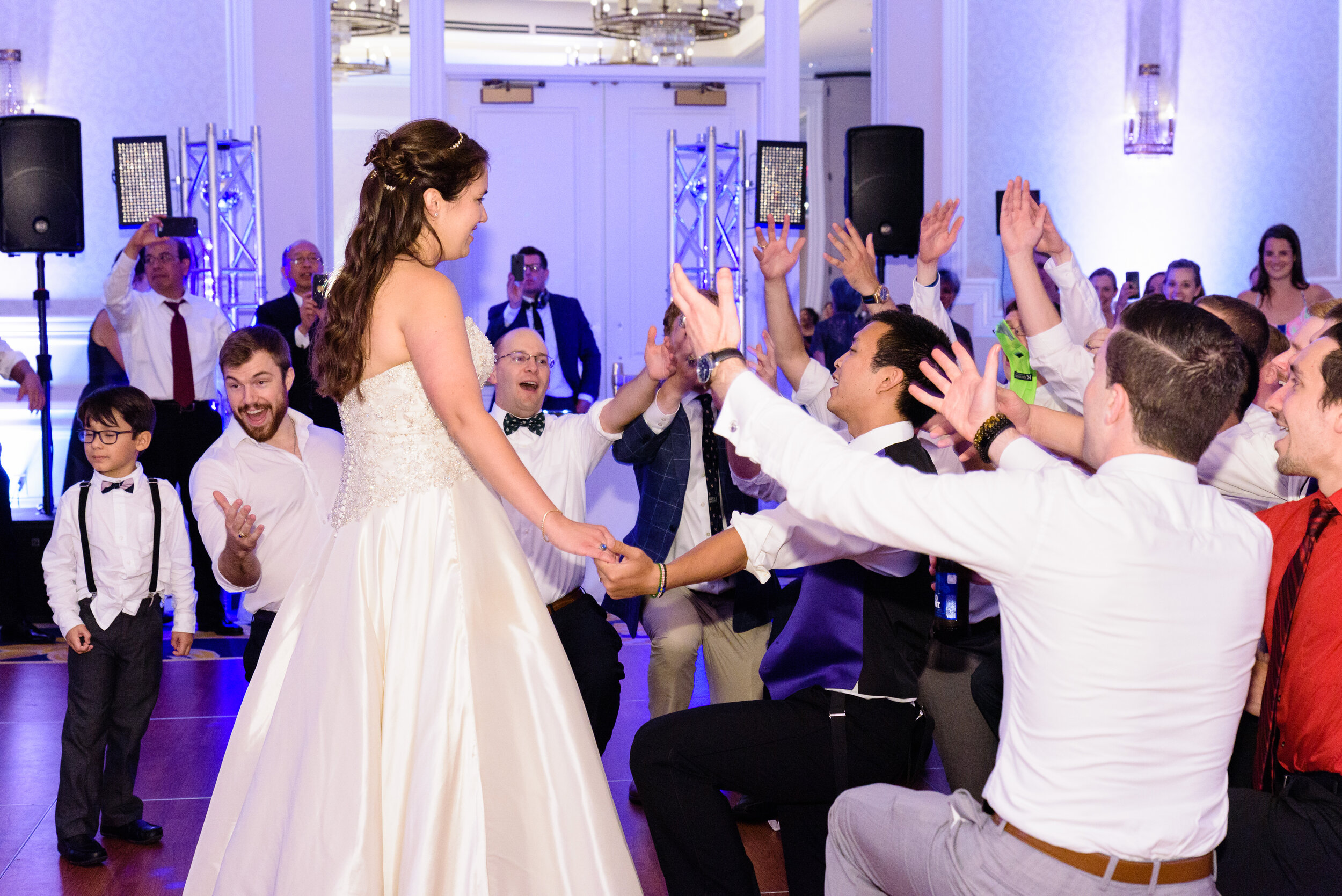 Bride sorority serenade with DJ Sticky Boots at Notre Dame Morris Inn