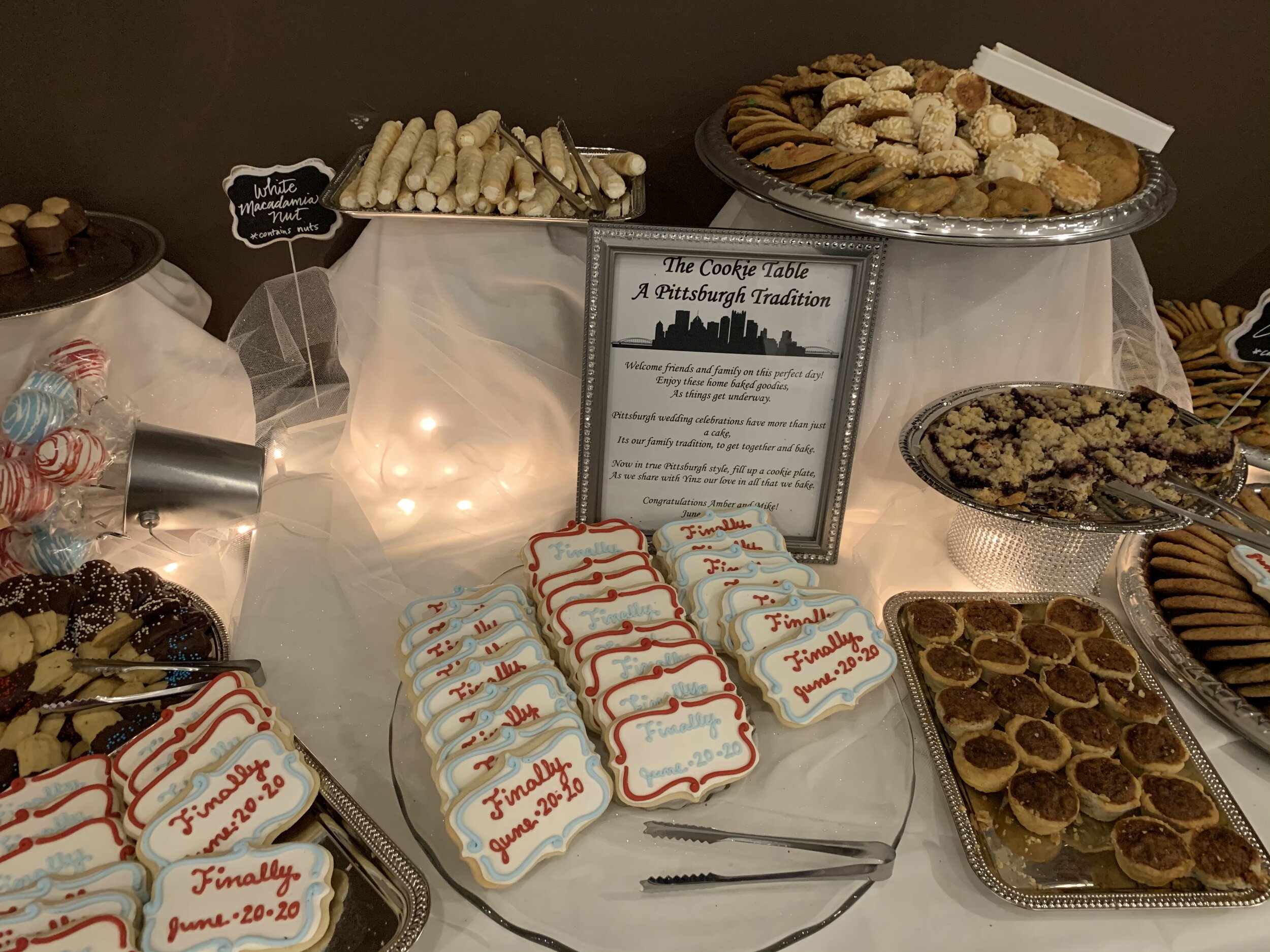 Pittsburgh style wedding cookie table