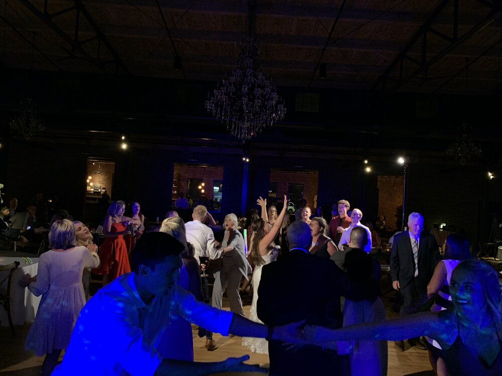 South Bend wedding dancing at the Armory