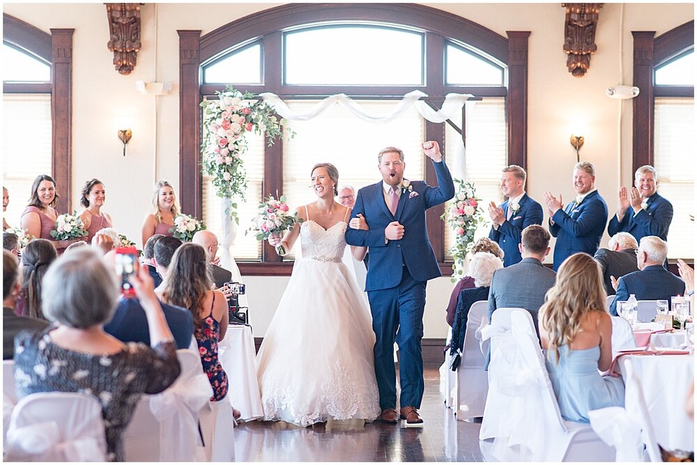 wedding ceremony at Spohn Ballroom in Goshen