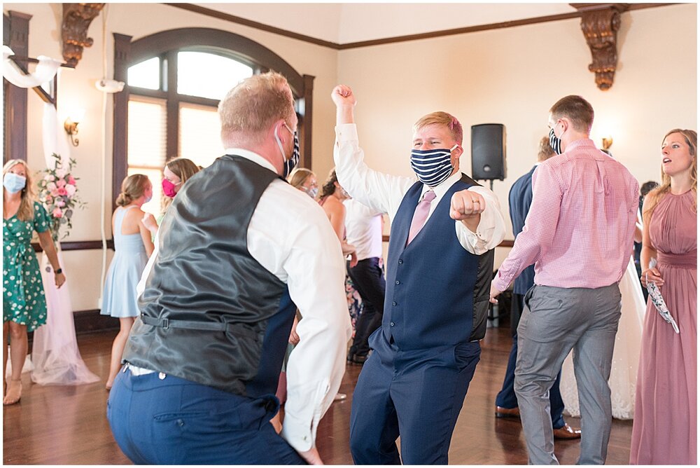 wedding dj dancing at Spohn Ballroom in Goshen