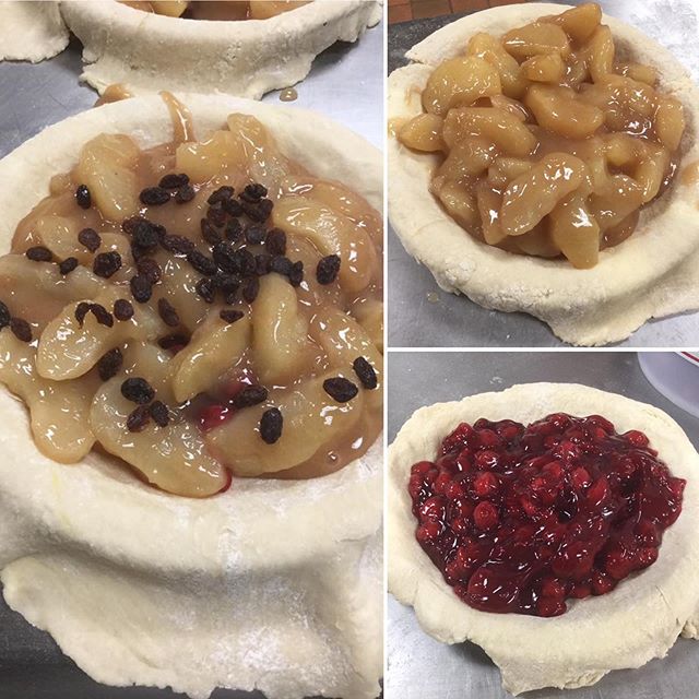 Making pies from scratch! French Apple, Cherry, and Apple!