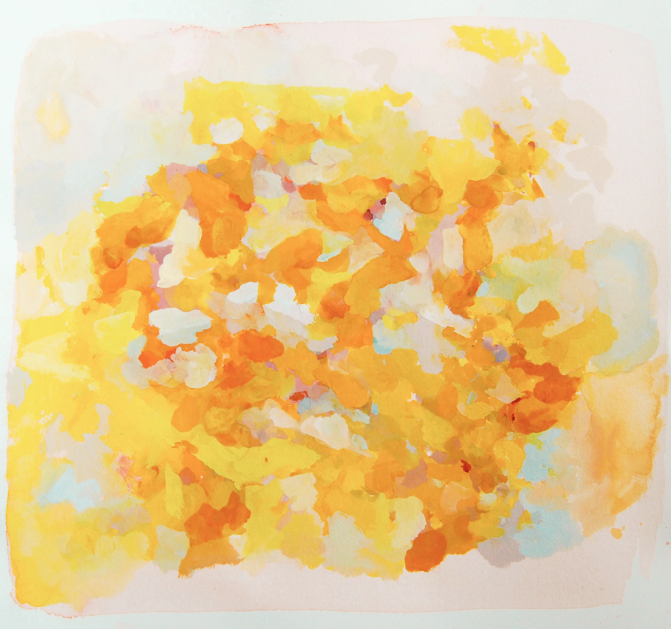 Lozenge withheld gouache 9 x 10 in