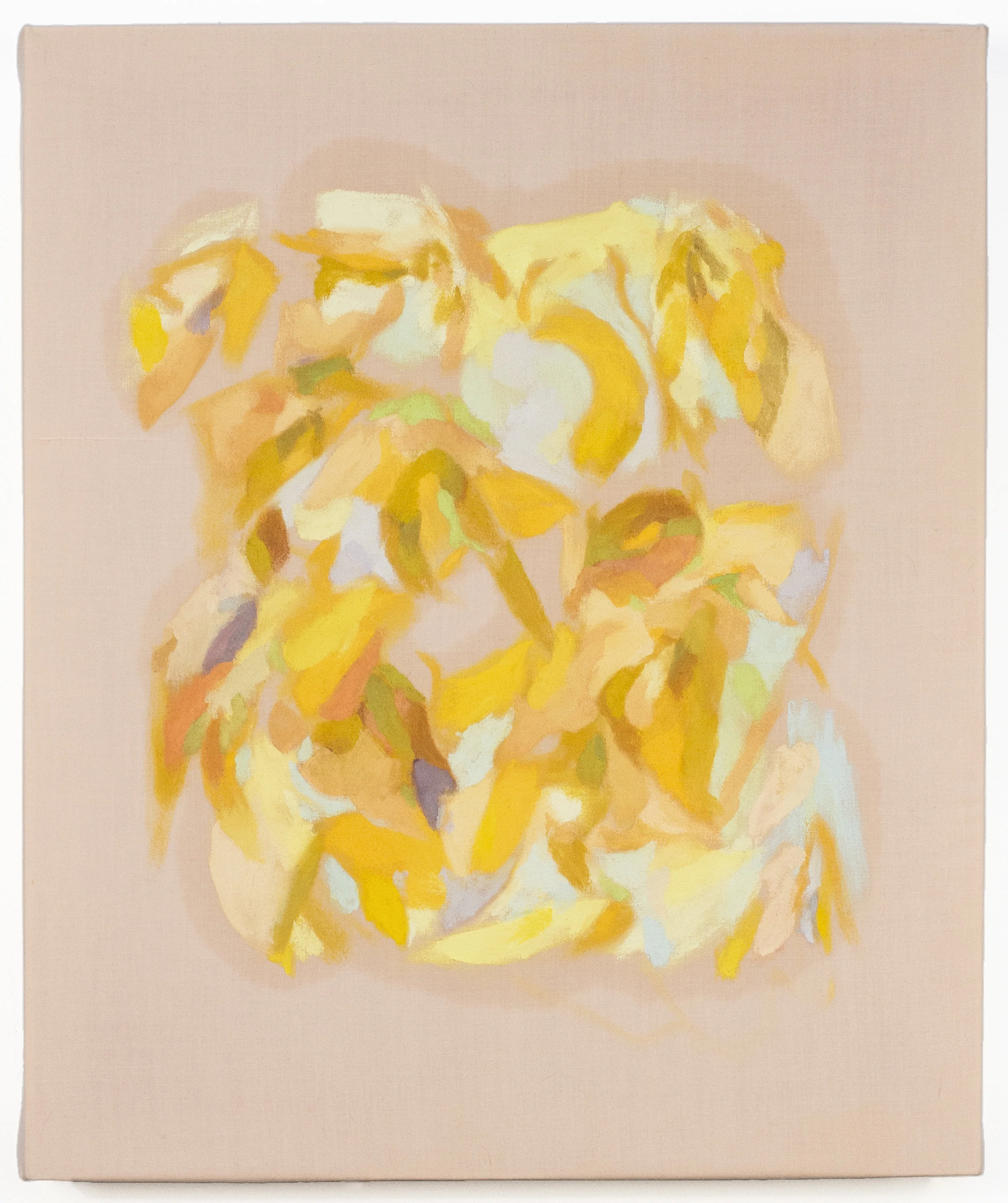 Along (pull and bloom) oil on cotton 15.5 x 13 in