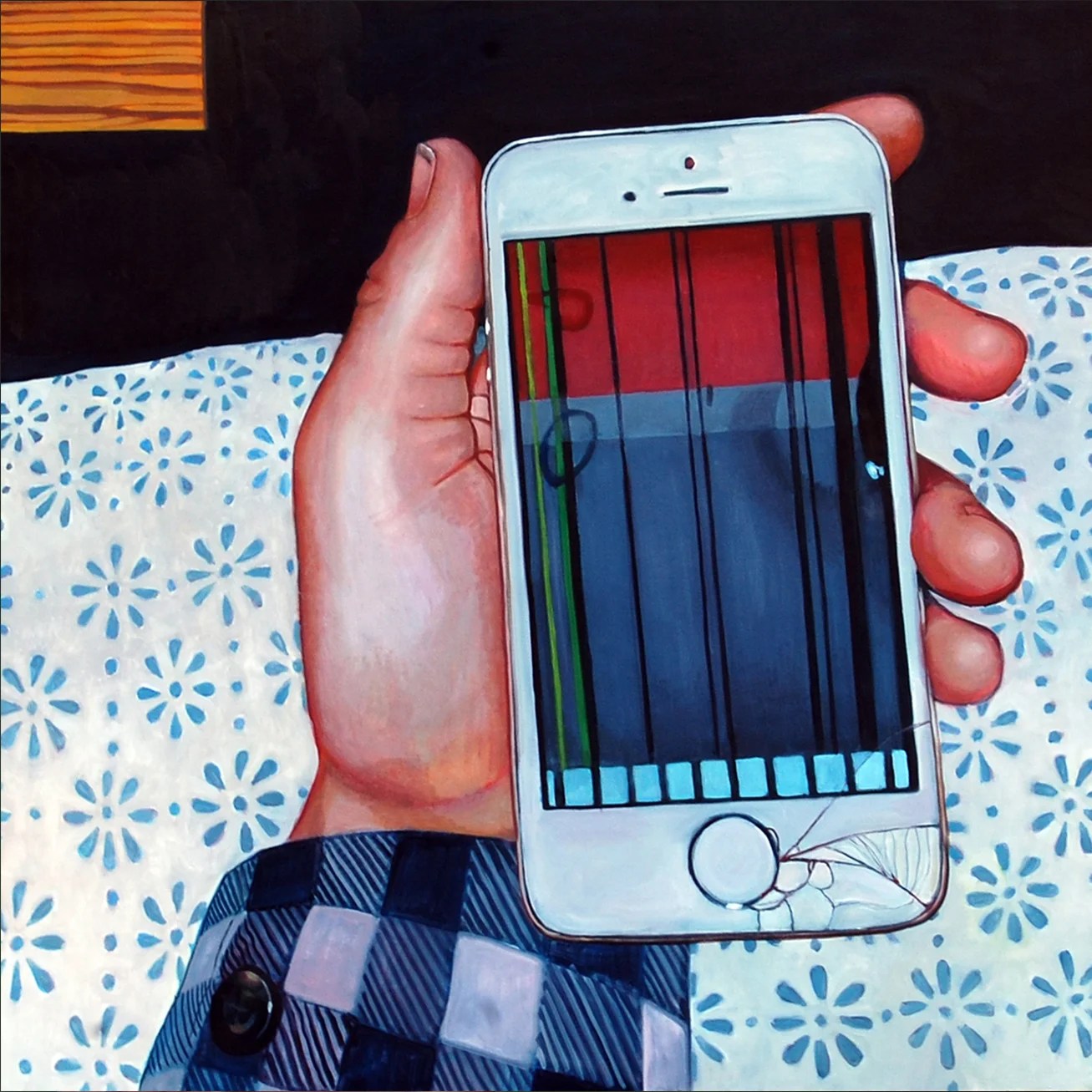 I'm Holding It As It Dies oil on canvas 60 x 60 inches 2017