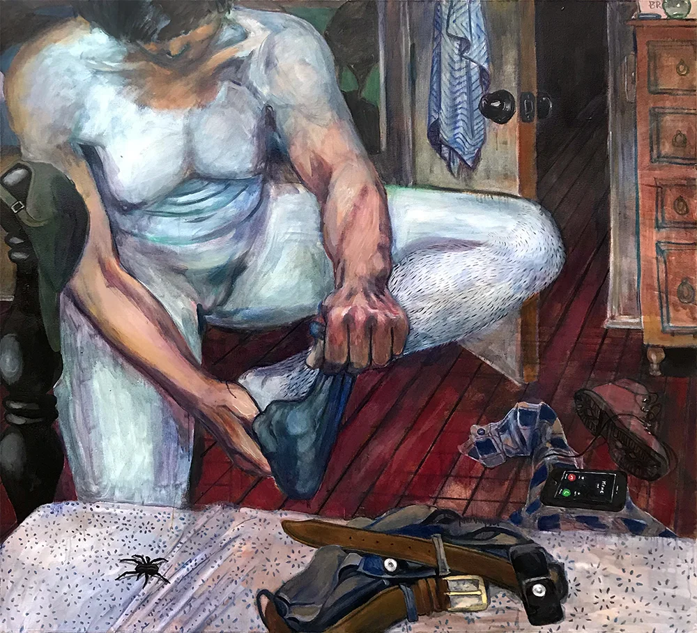 Bad Nature oil and oil pastel on canvas 60 X 66 inches 2018