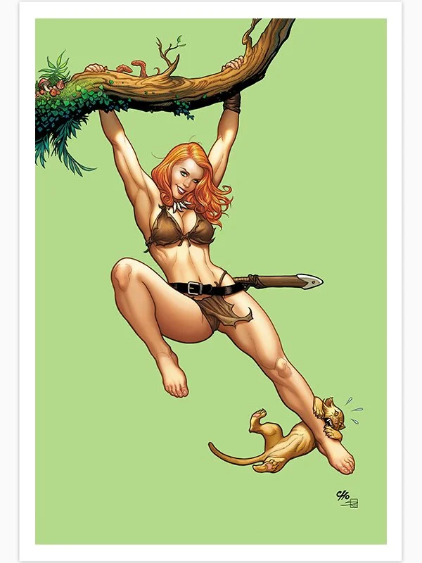 Jungle Swing by Frank Cho - 13 x 19" Signed Print