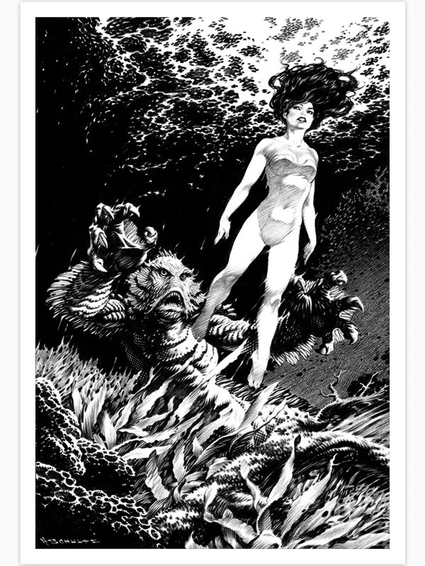 Deep Creature by Mark Schultz - 13 x 19" Signed Print - Pre-order Ships October