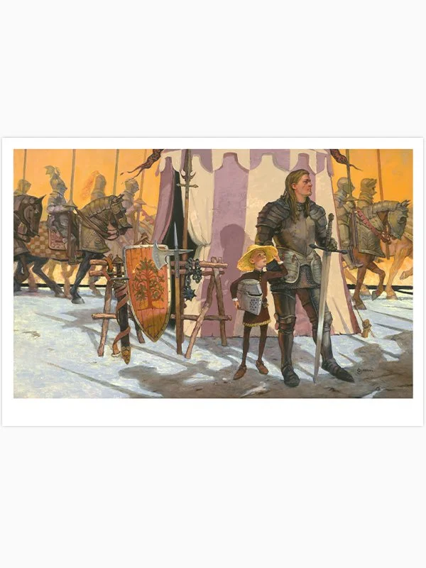 A Hedge Knight and his Squire by Gary Gianni - 19 x 13" Signed Print