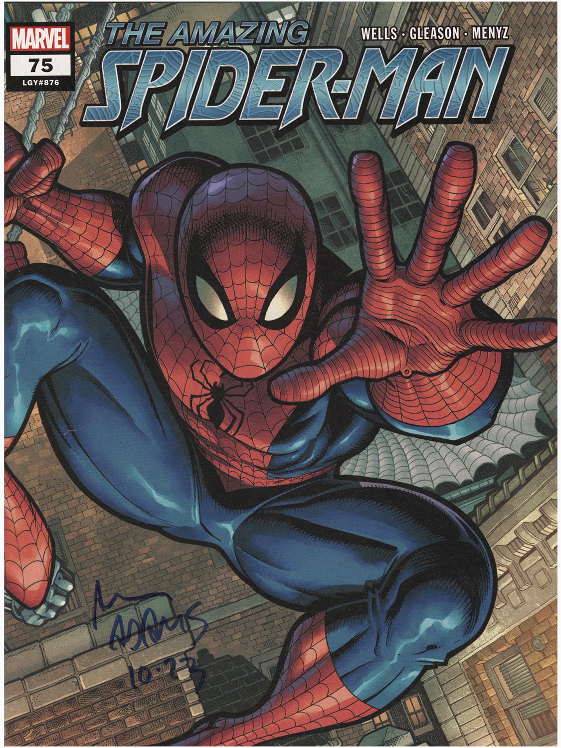 The Amazing Spider-Man #75/Legacy #876 (Marvel, 2021) -- NM copy -- Signed by Arthur Adams
