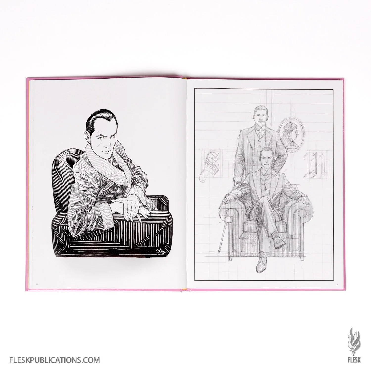 Pencil-and-Ink-Frank-Cho-HC-pink-spread-03.jpg