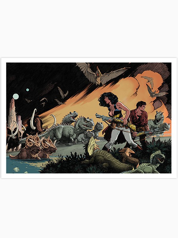Xenozoic Twilight by Mark Schultz - 13 x 19" Signed Print - Pre-order Ships October