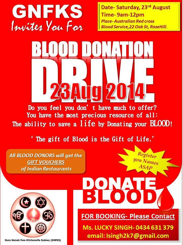 Blood Donation drive sydney