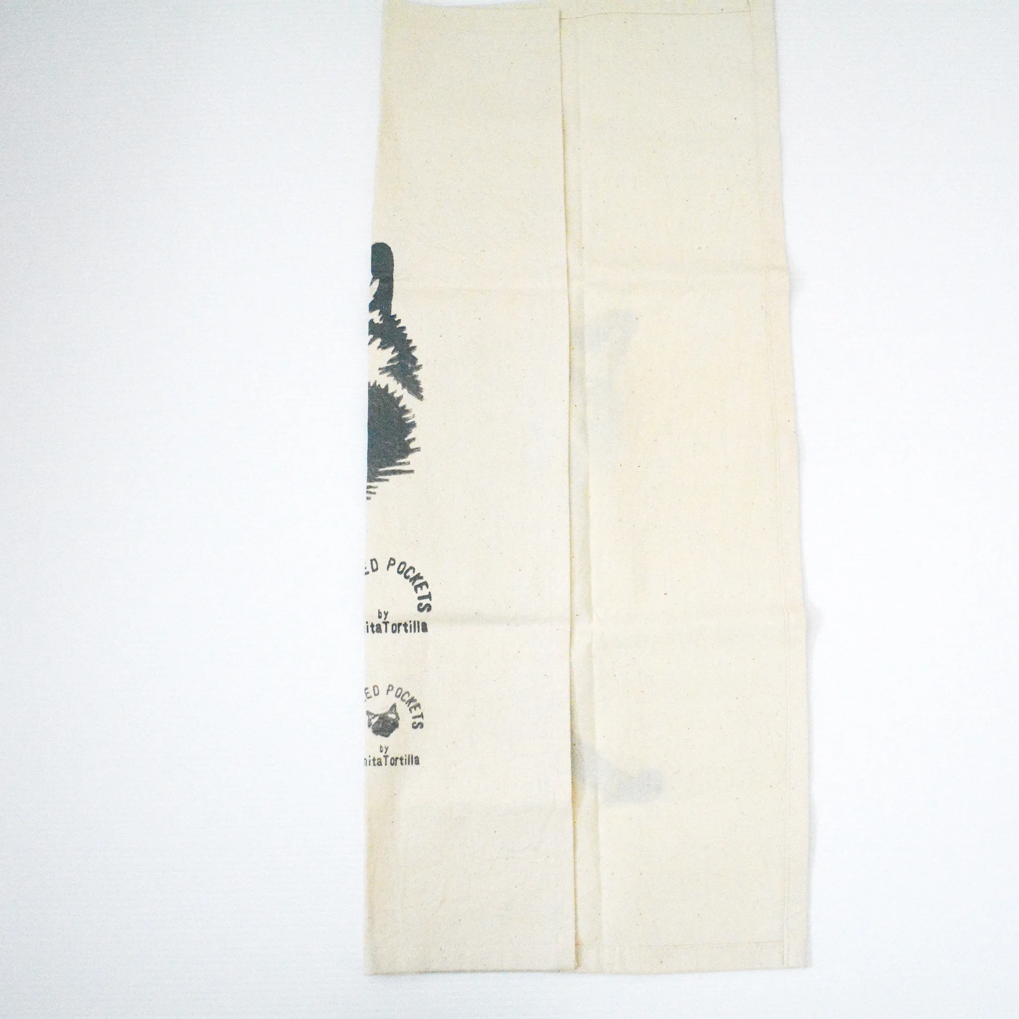 Pickled Pockets Screenprinted Tea Towel Calico (2).jpg