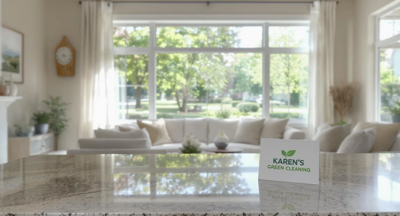 Clean living room with St. Anthony neighborhood visible.