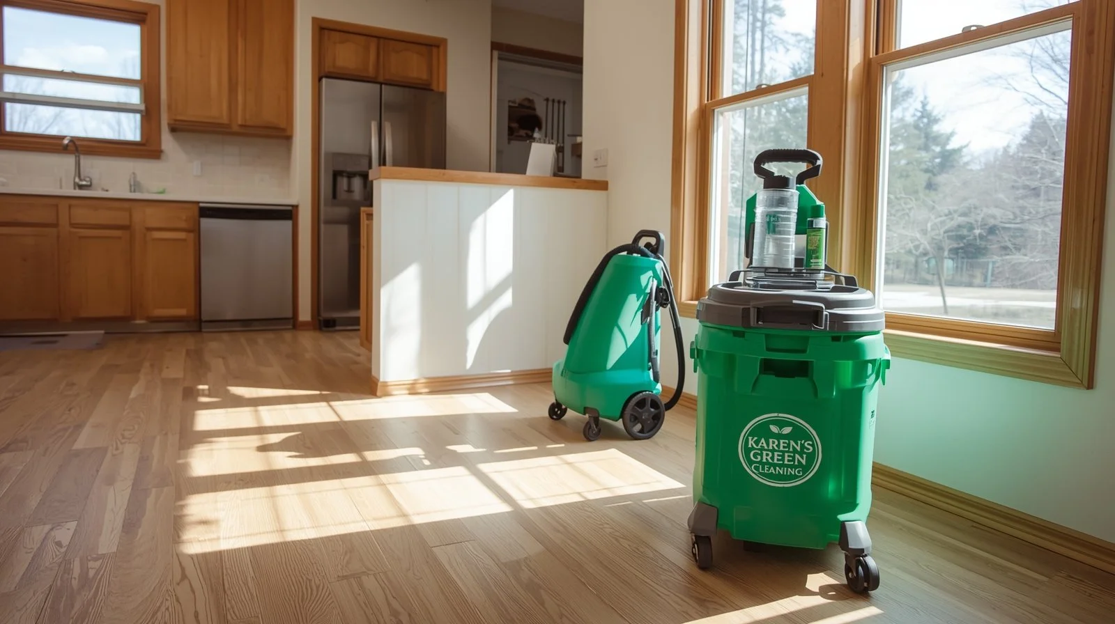 Deep seasonal cleaning of a home in Hammond, Minnesota with Karen’s Green Cleaning green-certified team in action