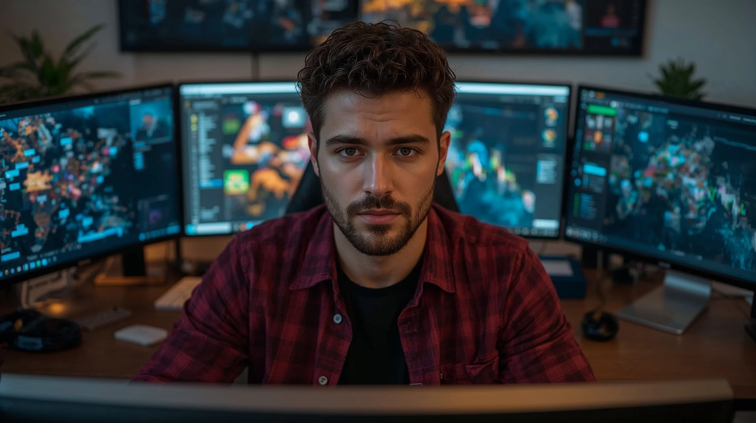 2025 image of Adin Ross at a desk representing the digital economy and net worth