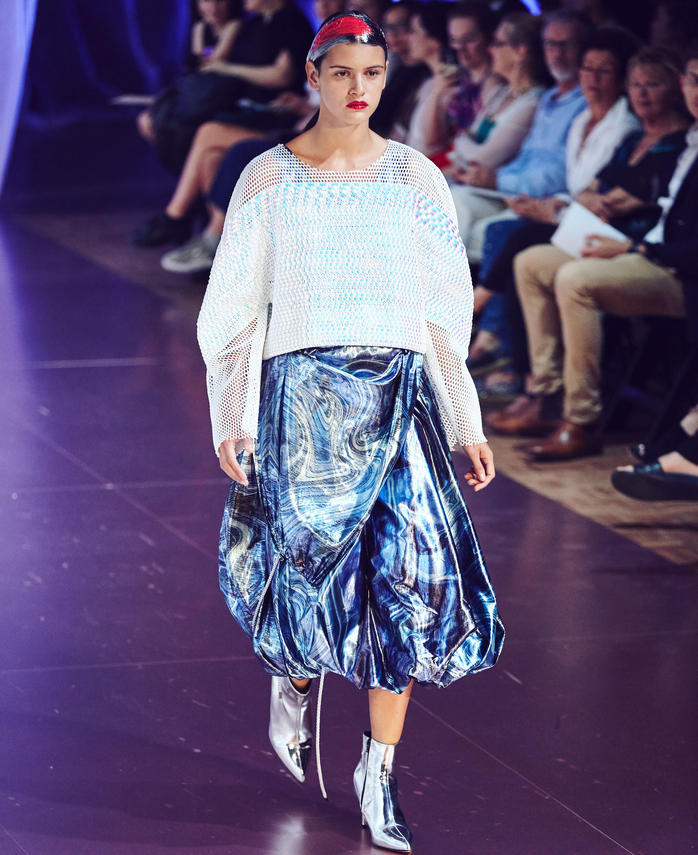 Minimal silhouettes and holographic prints from HYPER-REAL. Image supplied.