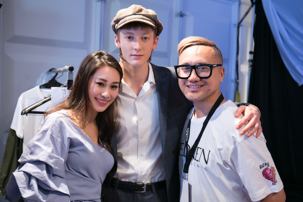Vivian Cheng -co-owner, French 83 backstage at the brand’s runway show at NZFW 2017. Image supplied.