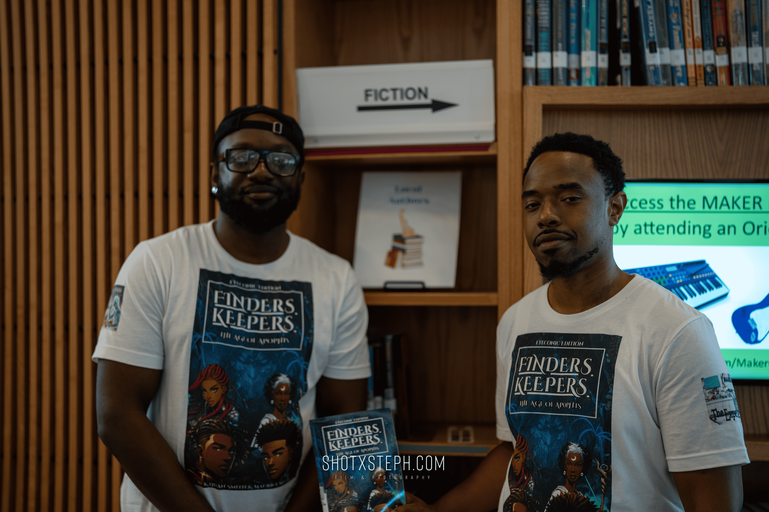 KaJuan Smith and The Author Maurice Myers at Book Signing event in Delaware for Finders Keepers: The Age of Apophis