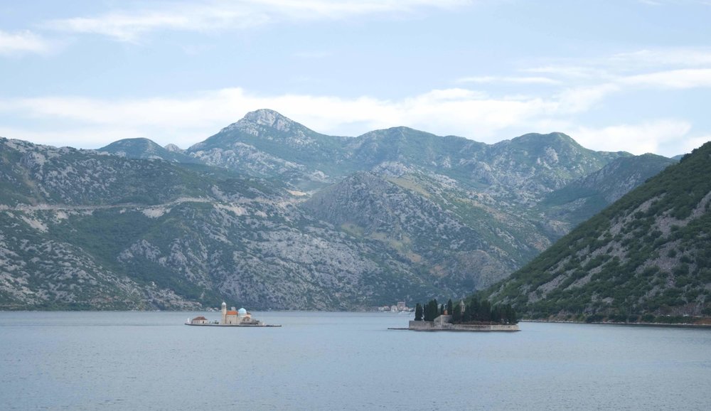 The islands of Perast: Our Lady of the Rocks and the Island of St. George, respectively. (Photo: tPac)