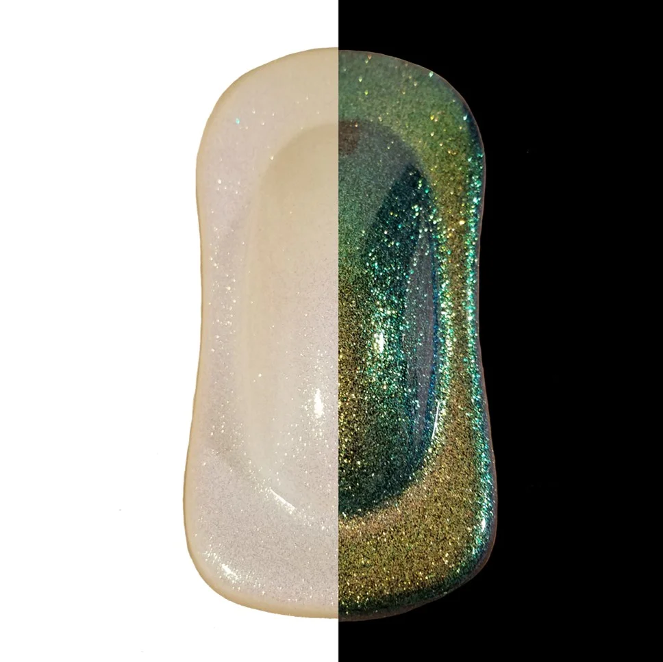 Red Green Iridescent Metal Flake (422)