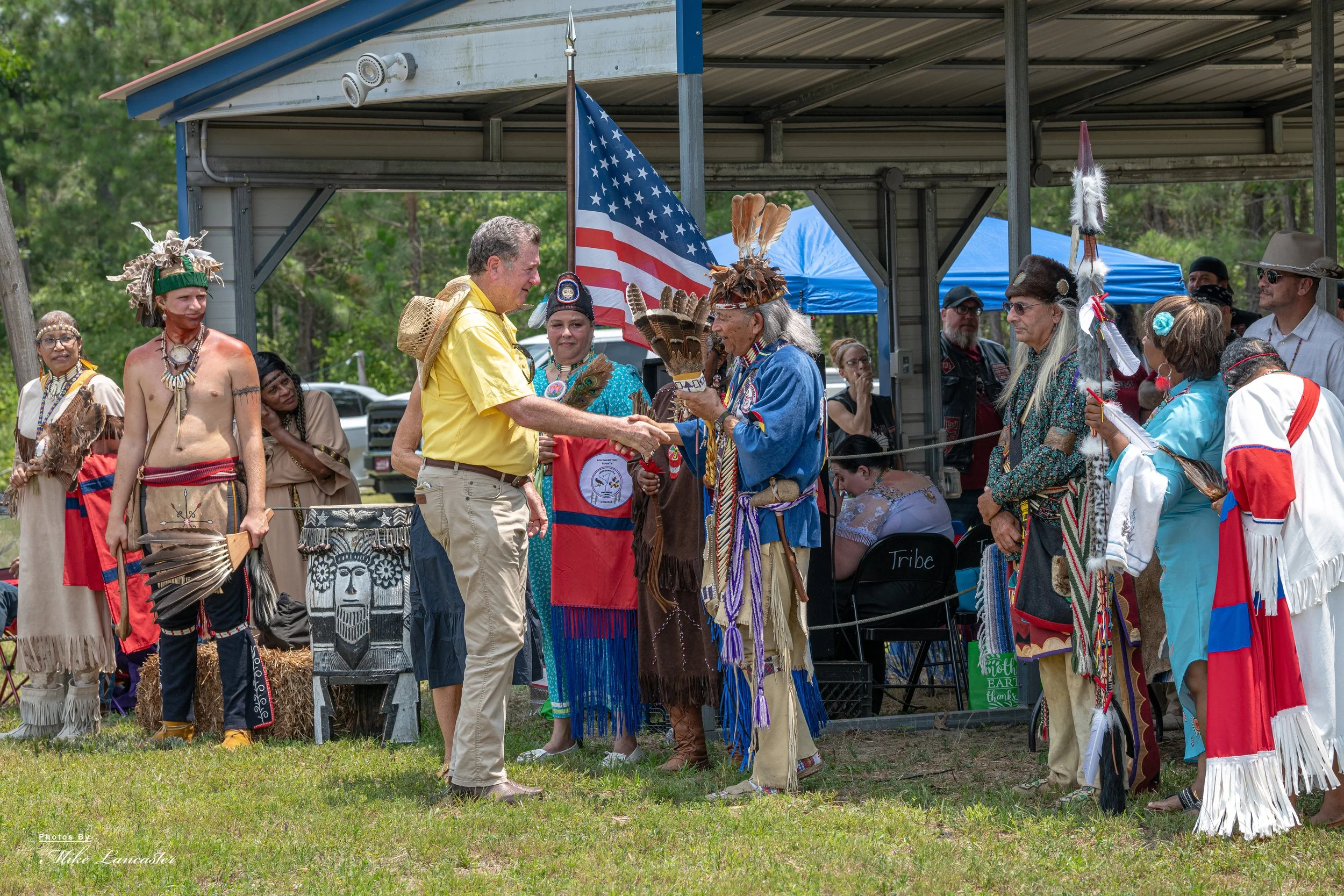 Former Virginia Governor George Allen introduced at Powwow
