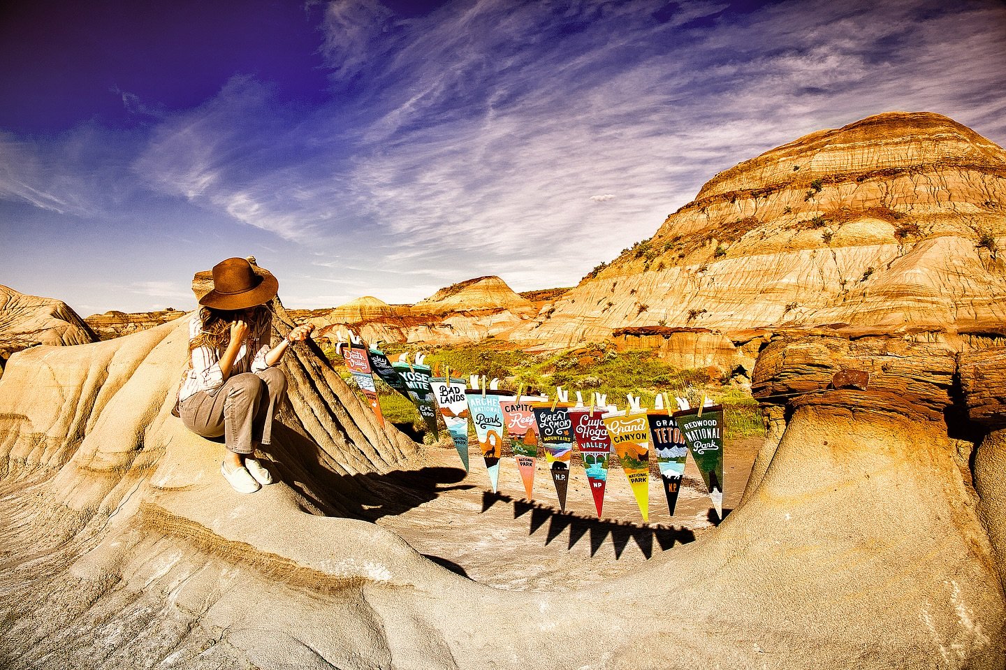 Exploring all the places. 🌵🏜️🚩

#yohoco #designer #design #pennants #pennant #badlands #drumheller #madeinalberta