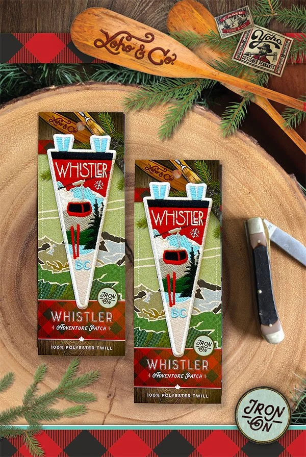 Whistler Gondola Winter Adventure Patch by Yoho and Co Designer Pennants
