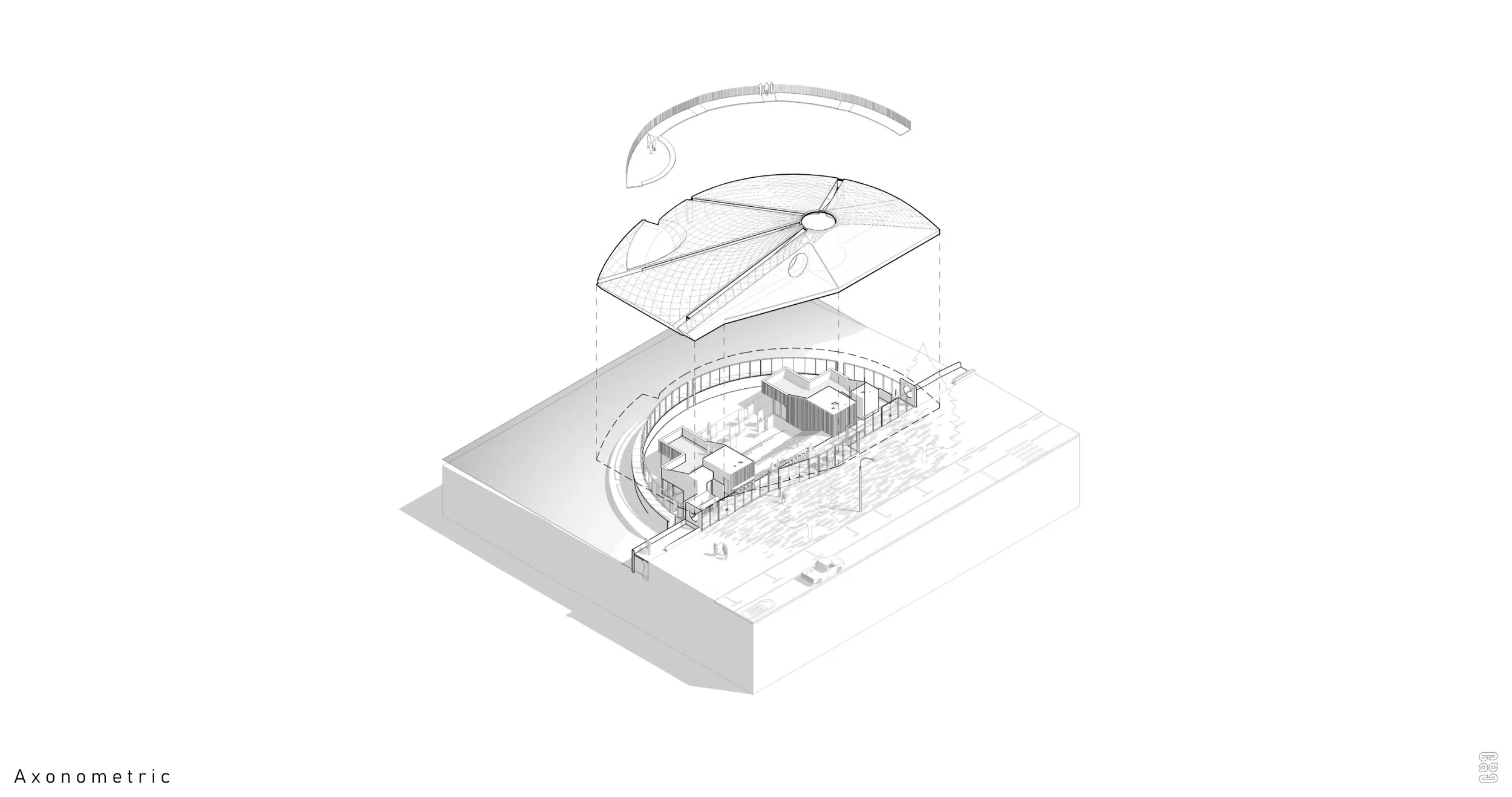 Oriental Bay Competition, Wellington - Axonometric