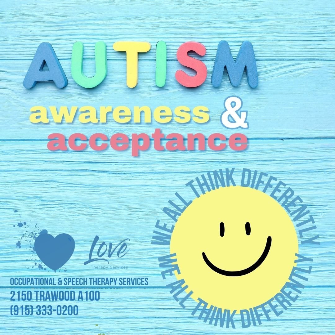 We specialize in the care and treatment of Autism. Check out our website for more resources www.otelpaso.com #autism #autismawareness #inclusion #empathy #care #parenting #therapy #elpasopediatrics