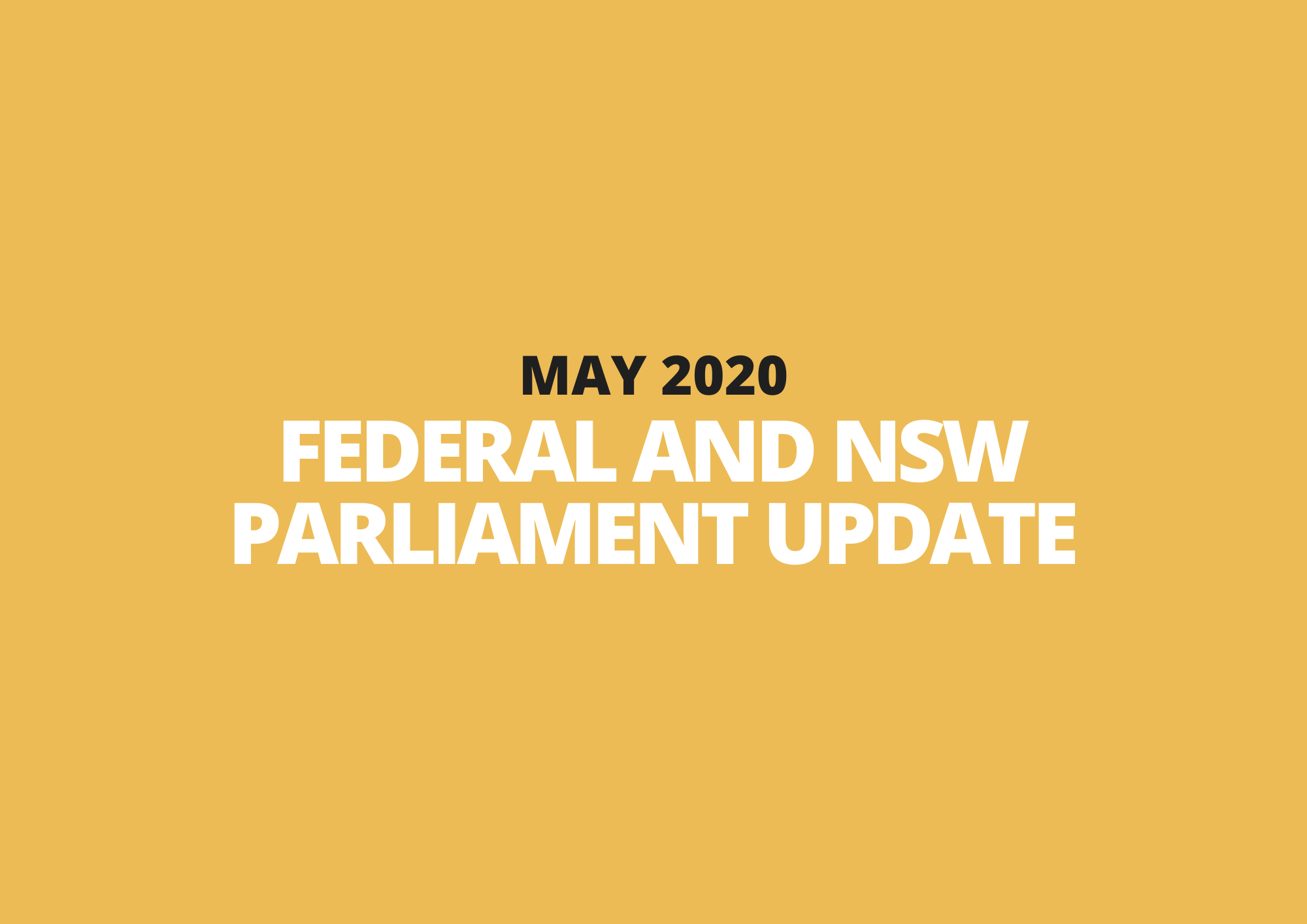 Federal and NSW - Parliament Update
