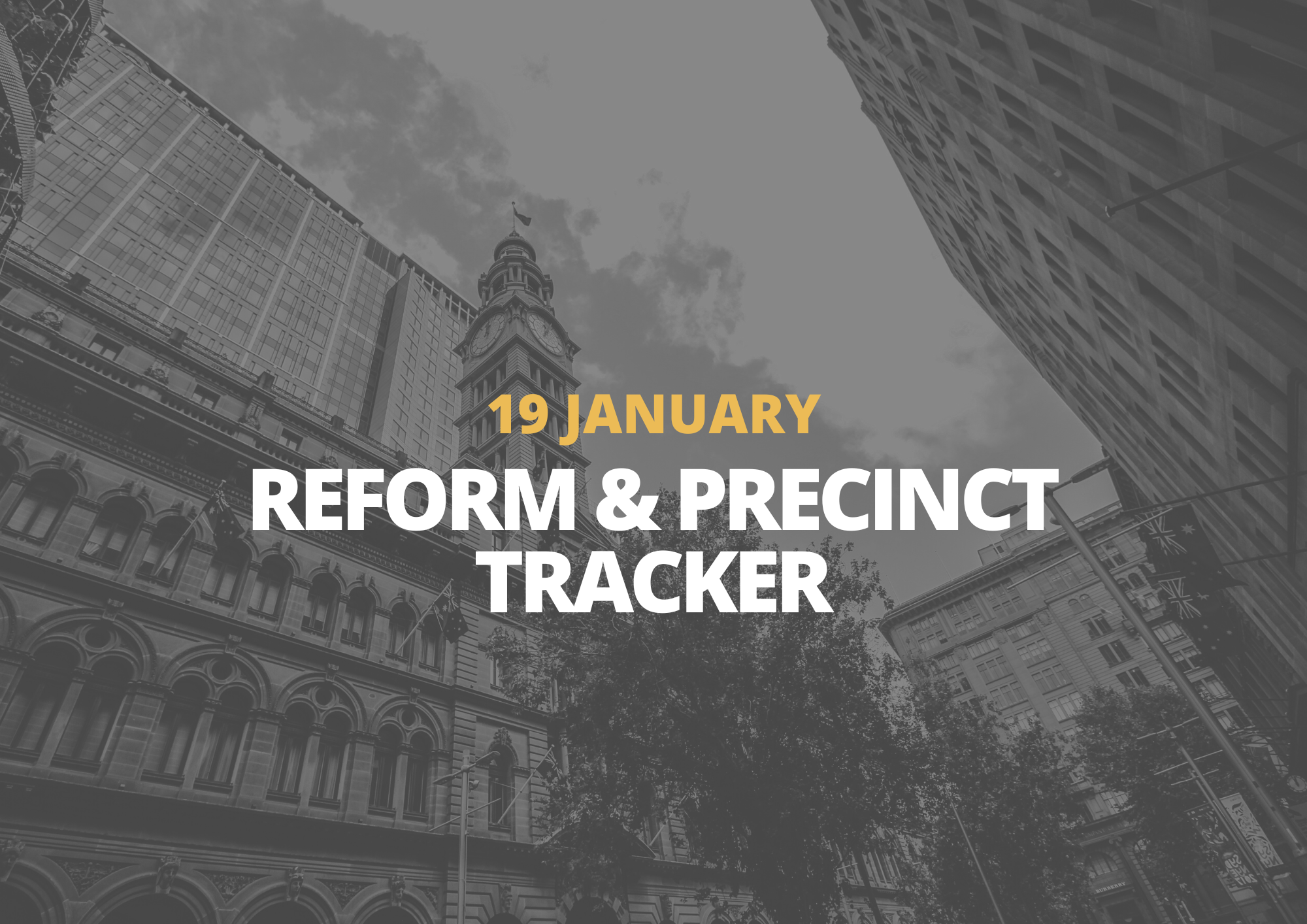 19 January | Reform &amp; Precinct Tracker
