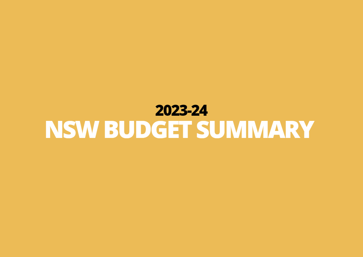 19 September | 2023-24 NSW Budget Summary