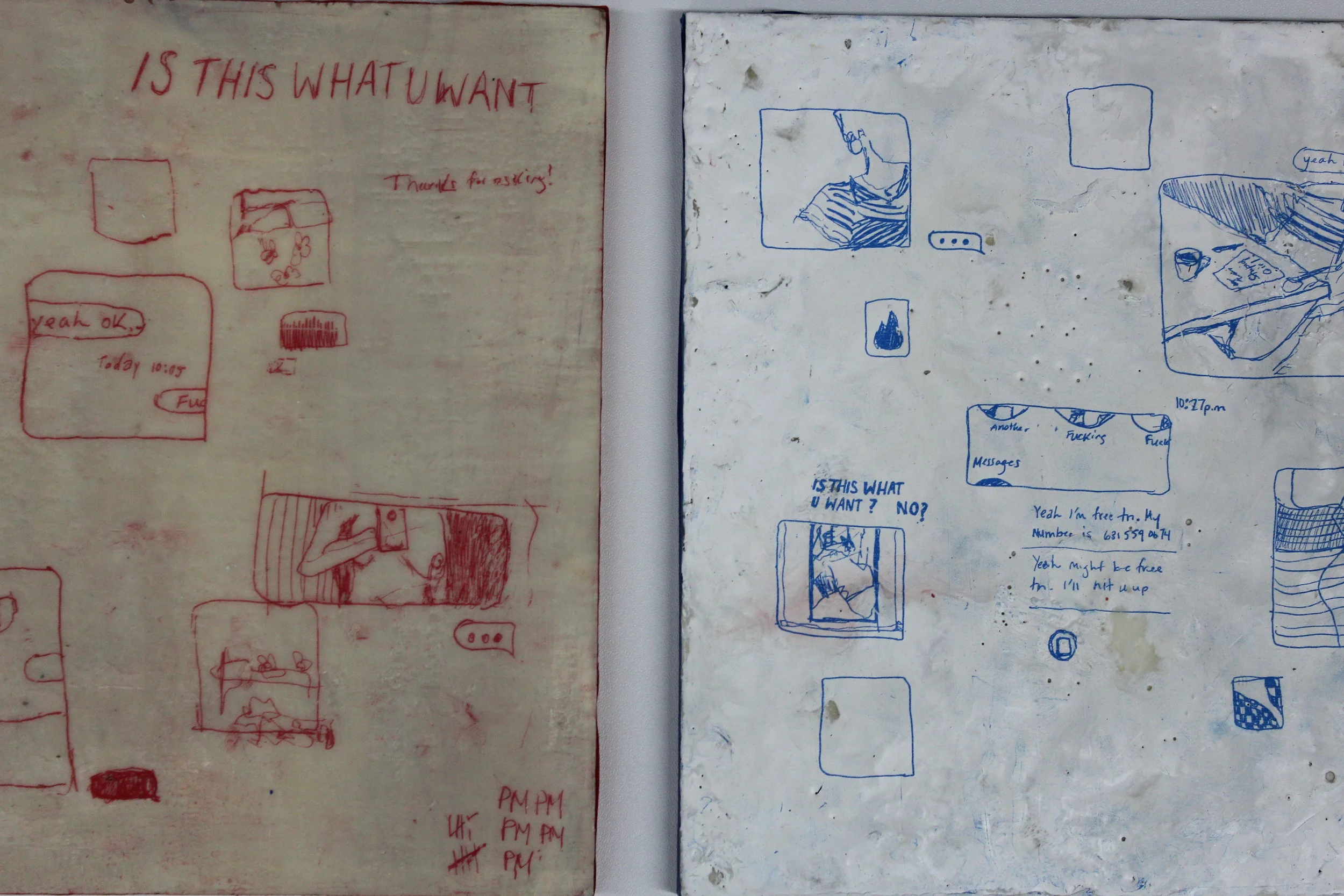  carbon transfer print on encaustic and beeswax 