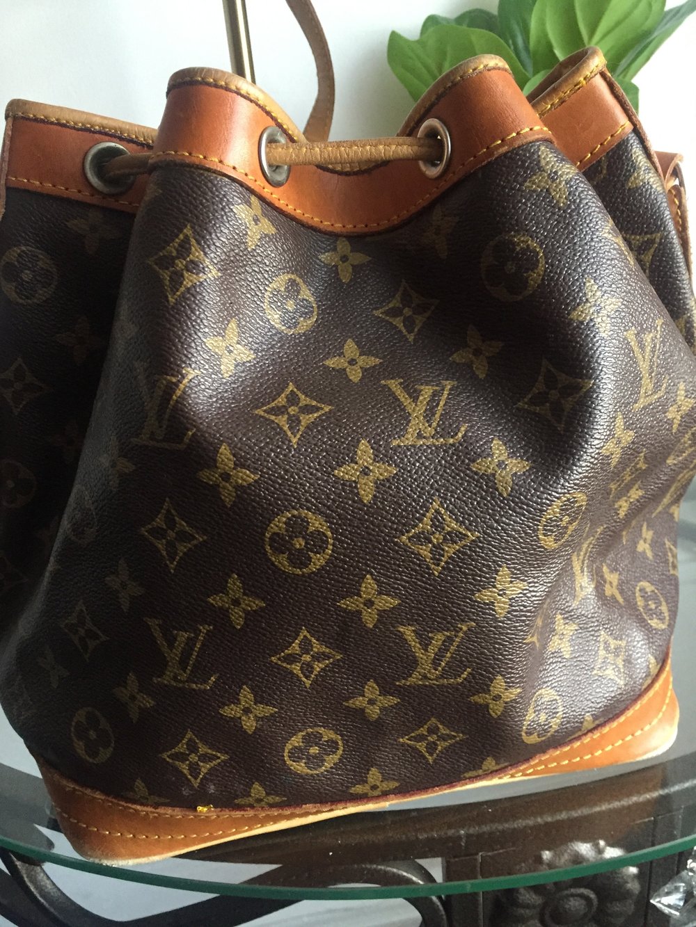 Sold at Auction: (2) VINTAGE LOUIS VUITTON NOE DRAWSTRING BAGS
