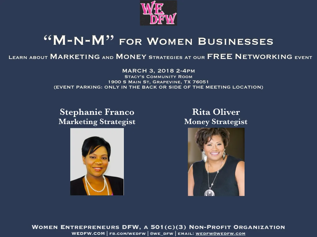 Entreprenuers DFW- Marketing and Money Strategies