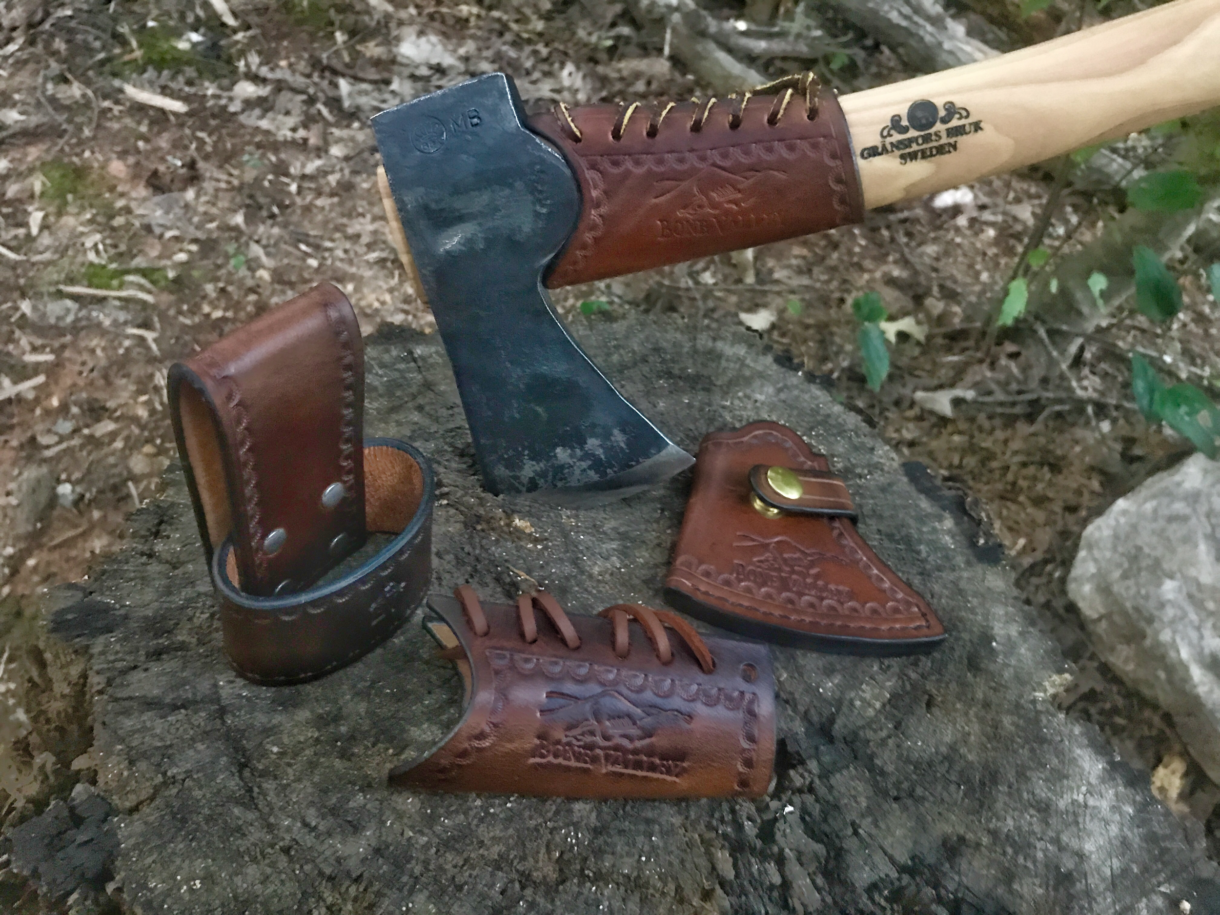 Handmade Leather Sheath For Gransfors Bruks Small Forest Axe 