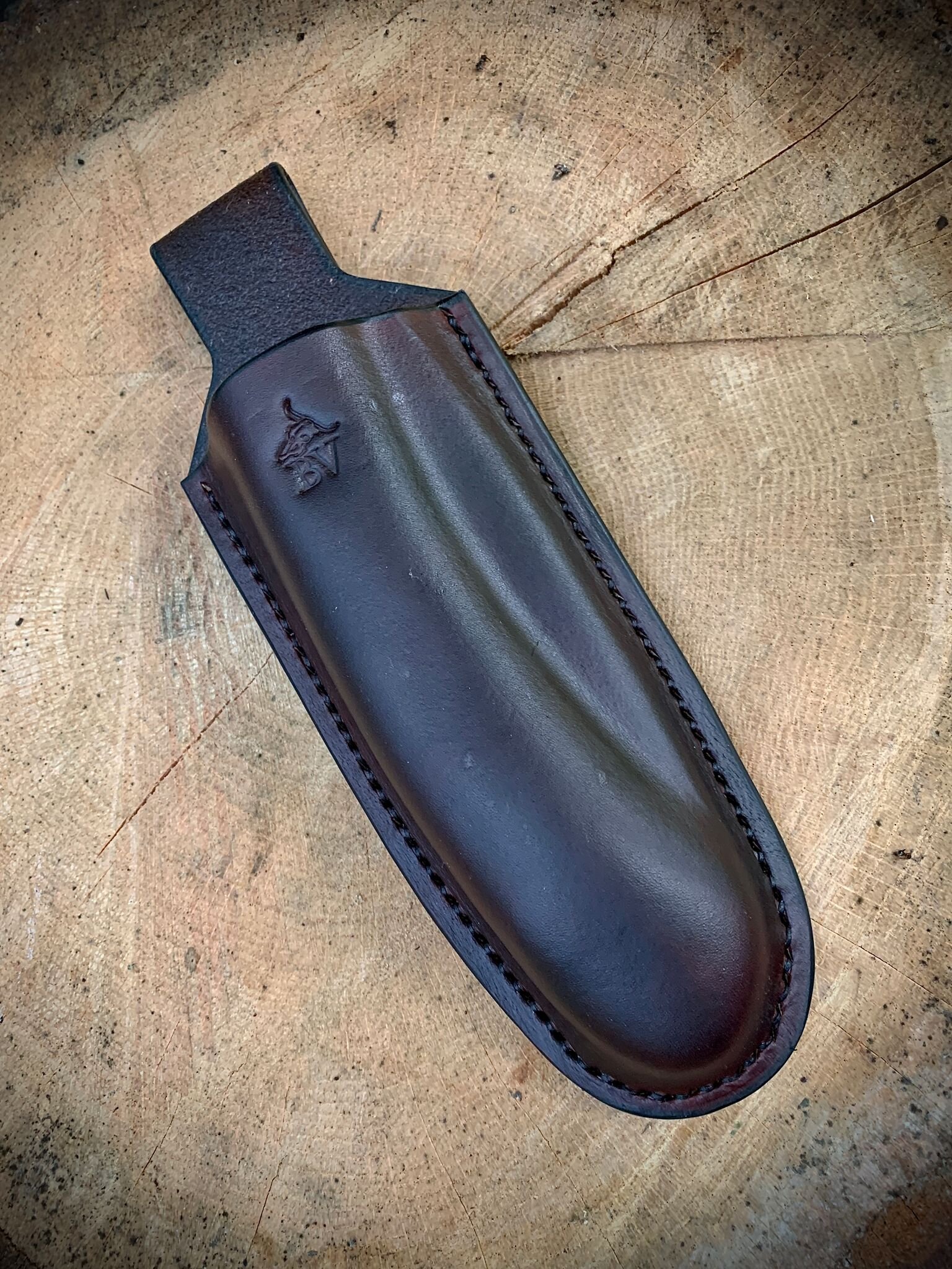 Hand made leather Bahco Laplander bushcraft articulated Saw sheath 