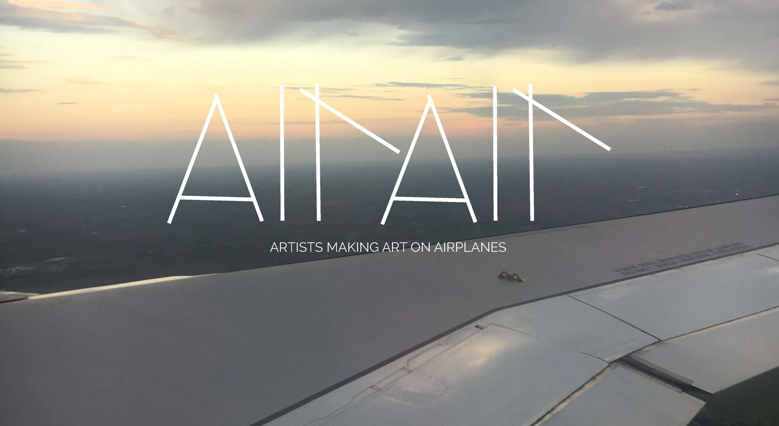 Air Air // alternate logo overlay for website home page. Logo designed from the same folds of the paper airplane. View website.