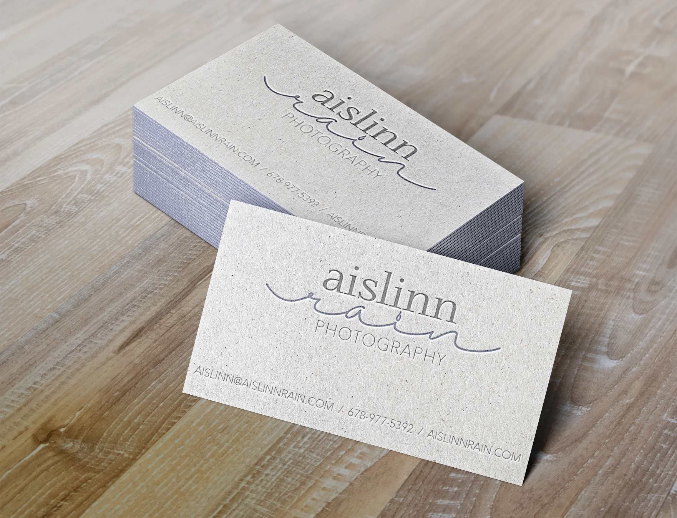 Aislinn Rain Photography // letterpress business card