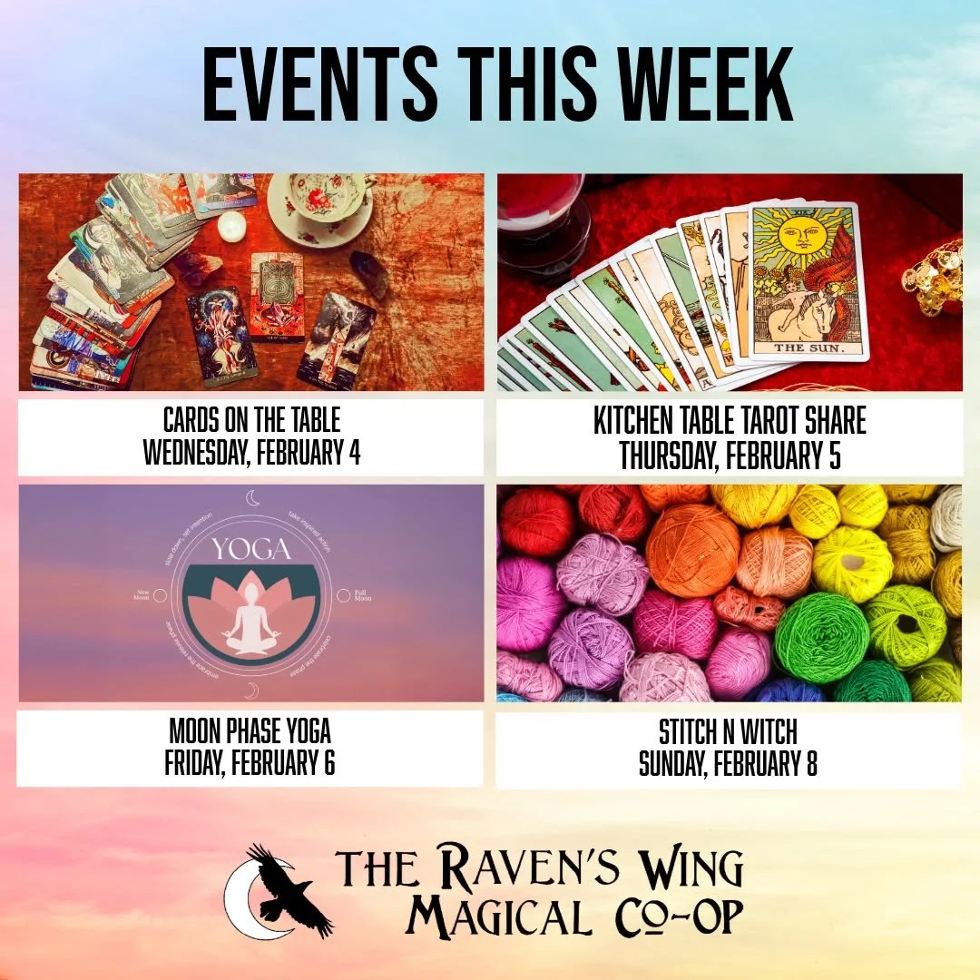 Tarot, Yoga, Crafting... what a great way to spend time this week! 

𝗖𝗮𝗿𝗱𝘀 𝗢𝗻 𝗧𝗵𝗲 𝗧𝗮𝗯𝗹𝗲: 𝗔 𝗠𝗼𝗻𝘁𝗵𝗹𝘆 𝗛𝗮𝗻𝗱𝘀-𝗢𝗻 𝗧𝗮𝗿𝗼𝘁 𝗣𝗿𝗮𝗰𝘁𝗶𝗰𝗲 𝘄𝗶𝘁𝗵 𝗜𝗿𝗶𝘀 𝗕𝗲𝗹𝗹
𝗢𝗻 𝗟𝗶𝗻𝗲! 𝗪𝗲𝗱𝗻𝗲𝘀𝗱𝗮𝘆, 𝗙𝗲𝗯𝗿𝘂𝗮𝗿𝘆 𝟰 𝗳