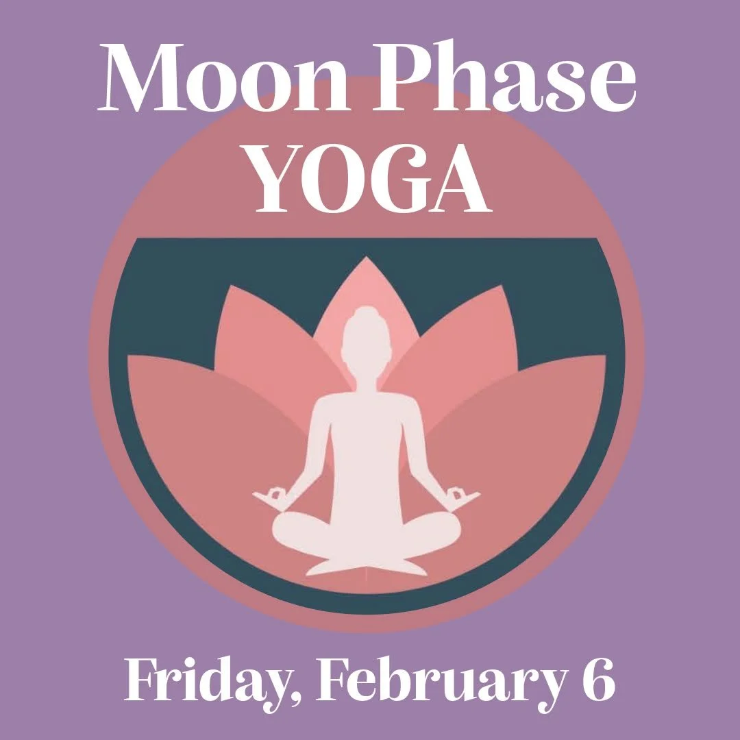 Tomorrow evening join us for Moon Phase Yoga - a weekly community class designed to align body, breath, and spirit with the natural rhythms of the moon. 

Moon Phase Yoga with Maven Brock
Fridays at 5:00pm, Upstairs in the healing room at The Raven&r