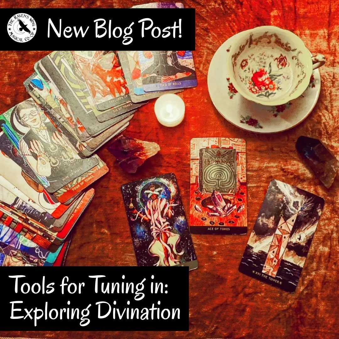 New Blog post is up! 

𝗧𝗼𝗼𝗹𝘀 𝗳𝗼𝗿 𝗧𝘂𝗻𝗶𝗻𝗴 𝗶𝗻: 𝗘𝘅𝗽𝗹𝗼𝗿𝗶𝗻𝗴 𝗗𝗶𝘃𝗶𝗻𝗮𝘁𝗶𝗼𝗻
Divination is a way of slowing down and paying attention to your intuition. It&rsquo;s not about predicting the future&mdash;it&rsquo;s more about hel
