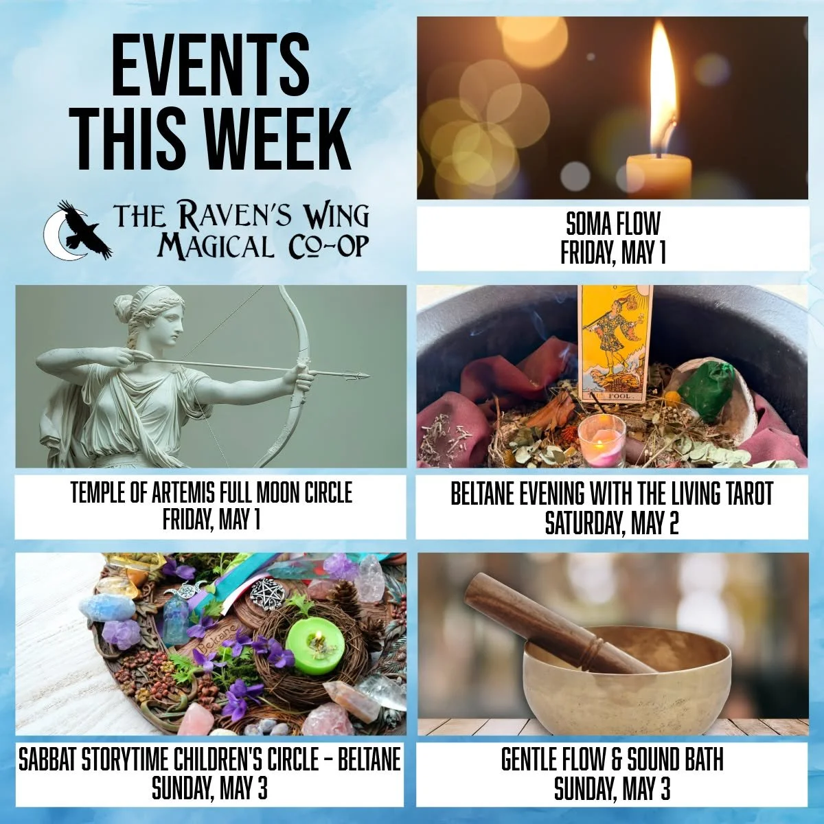 We have a magical group of events all lined up for the start of May!

𝗦𝗼𝗺𝗮 𝗙𝗹𝗼𝘄: 𝗔 𝗦𝗼𝗺𝗮𝘁𝗶𝗰 𝗠𝗼𝘃𝗲𝗺𝗲𝗻𝘁 𝗣𝗿𝗮𝗰𝘁𝗶𝗰𝗲 𝗳𝗼𝗿 𝗦𝘁𝗿𝗲𝗻𝗴𝘁𝗵, 𝗙𝗹𝘂𝗶𝗱𝗶𝘁𝘆, 𝗮𝗻𝗱 𝗜𝗻𝘁𝗲𝗴𝗿𝗮𝘁𝗶𝗼𝗻
𝗙𝗿𝗶𝗱𝗮𝘆, 𝗠𝗮𝘆 𝟭 𝗳𝗿𝗼𝗺 𝟱: