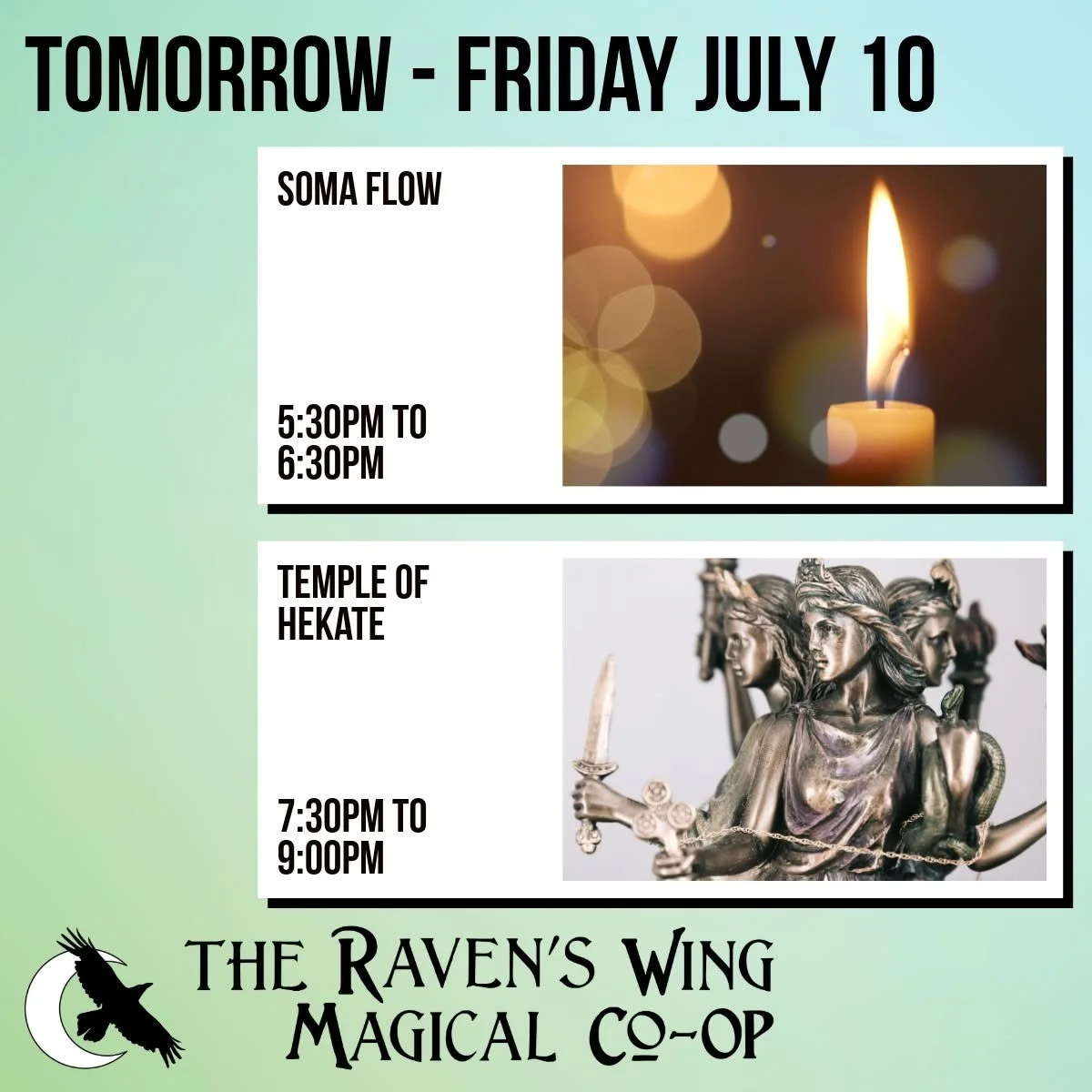 Join us tomorrow for two magical events. 

𝗦𝗼𝗺𝗮 𝗙𝗹𝗼𝘄: 𝗔 𝗦𝗼𝗺𝗮𝘁𝗶𝗰 𝗠𝗼𝘃𝗲𝗺𝗲𝗻𝘁 𝗣𝗿𝗮𝗰𝘁𝗶𝗰𝗲 𝗳𝗼𝗿 𝗦𝘁𝗿𝗲𝗻𝗴𝘁𝗵, 𝗙𝗹𝘂𝗶𝗱𝗶𝘁𝘆, 𝗮𝗻𝗱 𝗜𝗻𝘁𝗲𝗴𝗿𝗮𝘁𝗶𝗼𝗻
𝗙𝗿𝗶𝗱𝗮𝘆, 𝗝𝘂𝗹𝘆 𝟭𝟬 𝗳𝗿𝗼𝗺 𝟱:𝟯𝟬𝗽𝗺 𝘁𝗼 𝟲:𝟯𝟬𝗽