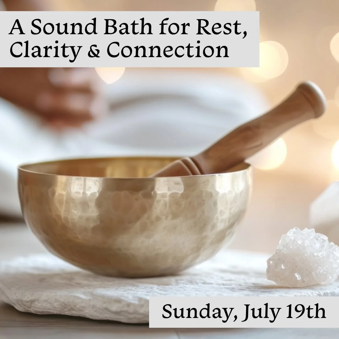 Join us on Sunday afternoon for this hour-long experience. You&rsquo;ll be immersed in the soothing sounds of crystal singing bowls, drumming, chimes, and other healing instruments, creating space for deep rest, reflection, and energetic renewal.

𝗔